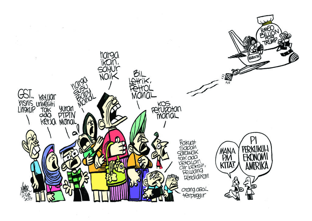 Cartoonkini PM Perkukuh Ekonomi US 14 Sept 2017.jpg
